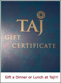 taj gift certificates